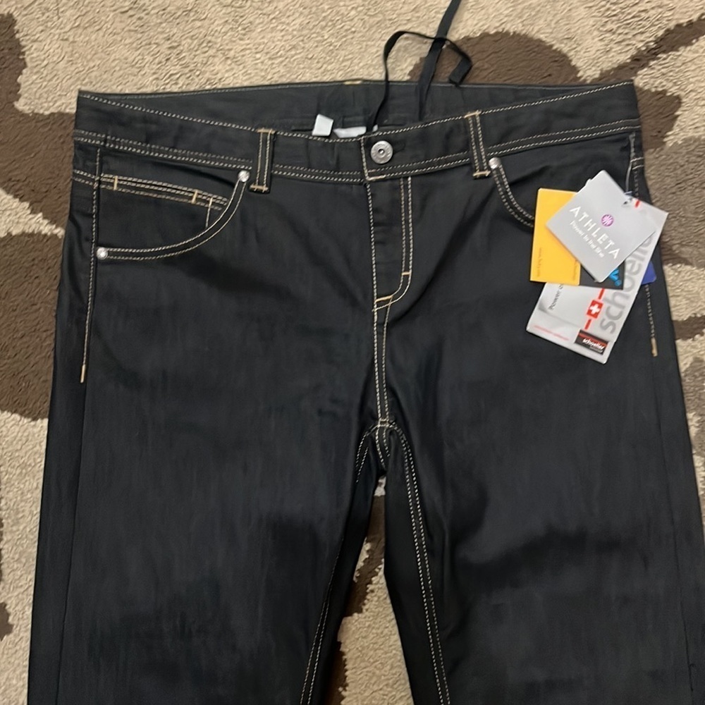 NWT Athleta Frontier jeans Blue Denim Plus size 16 - Picture 3 of 10